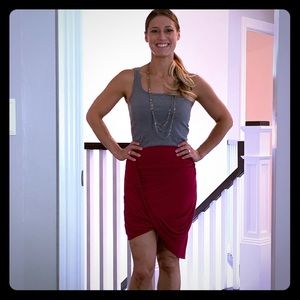 Magenta Asymmetrical Skirt